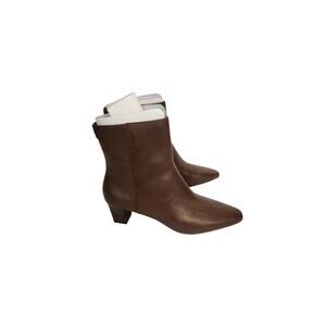 Ralph Lauren Brown Leather Heeled Ankle Boots